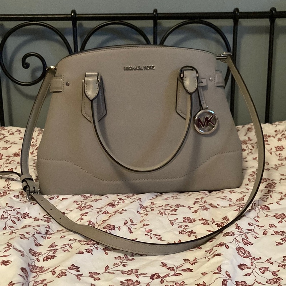 Michael Kors grey crossbody tote